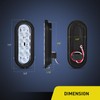 Nilight 6 Inch Oval Trailer Tail Light with Flush Mount