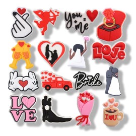 MOKADON 16 Pcs Wedding Bridal Shoe Charms, Shoe Decoration Party Gifts For Boys Girls Kids, Women.