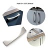 Goo-Ki Modern Zinc Alloy Cabinet Handle,3.75''(96mm) Hole Center Brushed Nickel