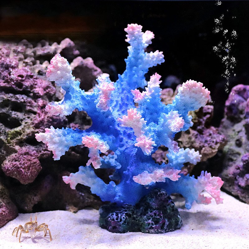 Besimple Aquarium Coral Ornament, Polyresin Coral Decor for Fish Tank