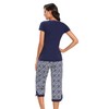 IZZY + TOBY Women Cotton Pajamas Set with Capri Pant