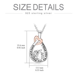WINNICACA Panda/Elephant/Bear Necklace Jewellery Sterling Silver Beautiful Animal Pendant I Love You Jewellery Gifts for Women Wife Daughter Animal Lovers, Sterling Silver
