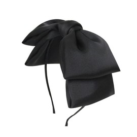 HARGIO Women's Headband Hair Band, Hair Accessory, Ribbon, Black, Mine Type, Mass Production, Korean, Lolita, Girly, Big Ribbon, Hair Access, Orchan