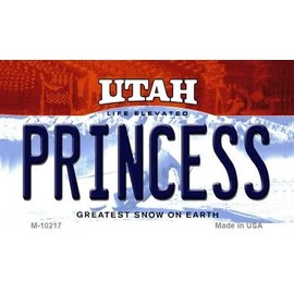 Princess Utah State License Plate Magnet M-10217 Mini Licence Plate Magnet