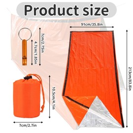 Survival Bag, Bivvy Bag & Emergency Blanket – Waterproof Thermal Sleeping Sack for Camping, Hiking, Car, Bug Out Bag | Retains 90% Body Heat, Ultra-Light & Compact for Outdoor Survival