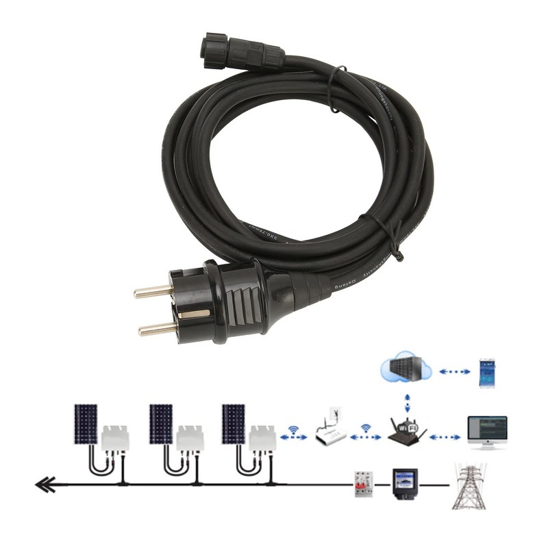 AC Power Cord 3 Meter Solar Inverter Cable Power Cord