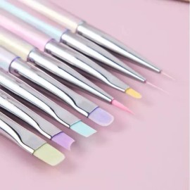 네일 디자인 아트 펜 오로라 투명 브러시 페인팅 Uv 젤 확장 드로잉 조각 Diy 매니큐어 도구 브러쉬 [8pcs] Nail Design Art Pen Aurora Transparent Brush Painting UV Gel Extension Drawing Sculpture DIY Manicure Tool Brush [8pcs]