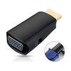 REY HDMI to VGA to VGA 3.5mm Black Female Adapter