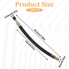 simarro Pack of 2 Flexible Rubber Extension Car Valve, Universal Valve Extension Tyre Valve Extenders, 20 cm Tyre Valve Extension Adapter for Cars, Trucks, Motorcycles, Bikes