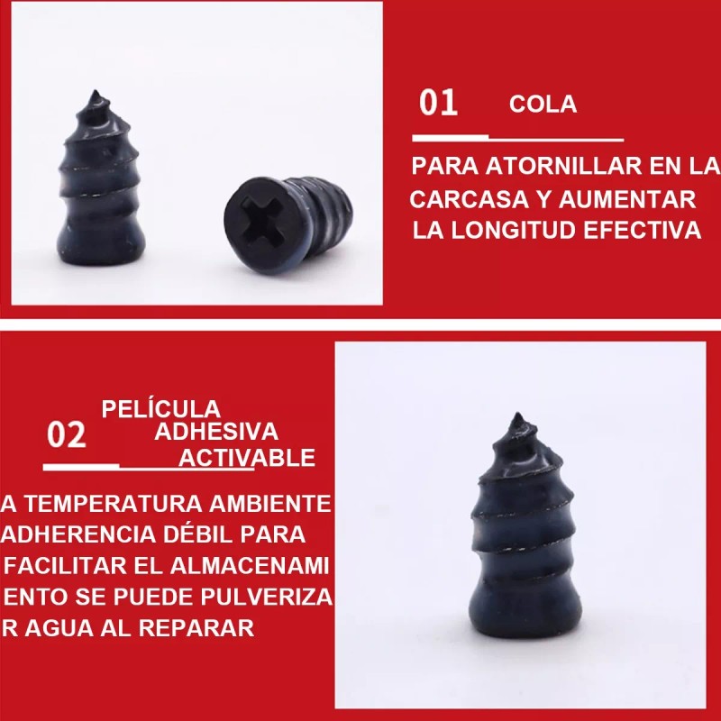 MOJIELONG Tornillo Tapón Para Reparación De Ponchadura De Llanta