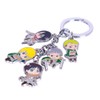 Multiculture Key Ring with 5 Chibi Characters Anime