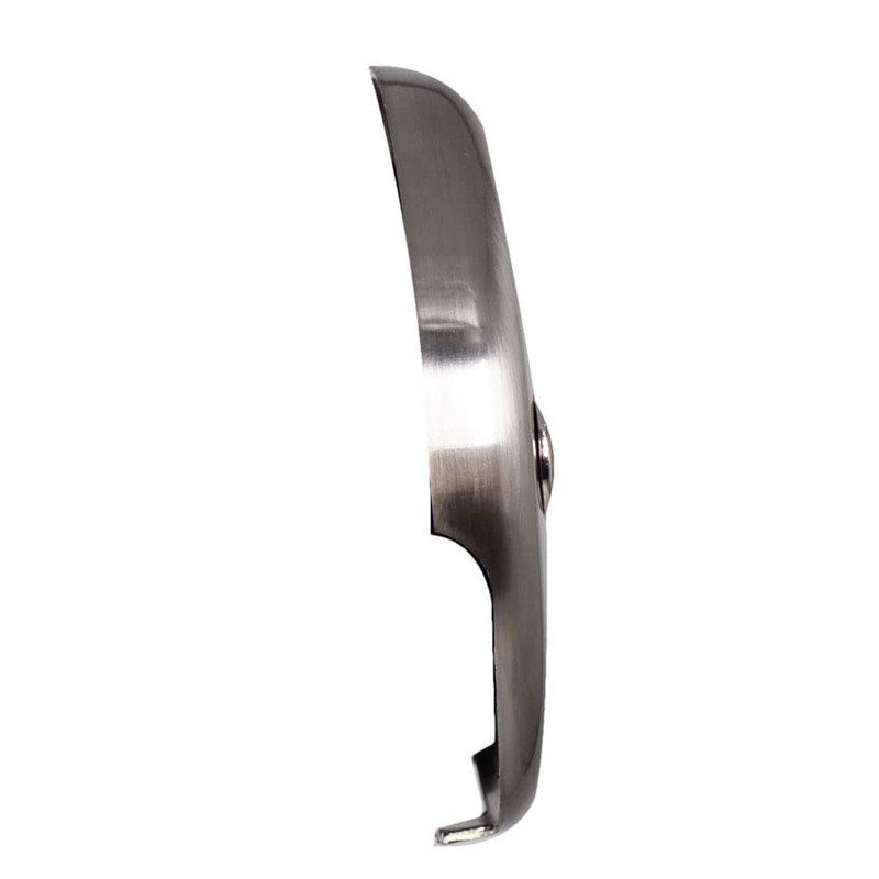 Westbrass 3-1/8" Two-Hole Overflow Face Plate and Screws, Stainless Steel,