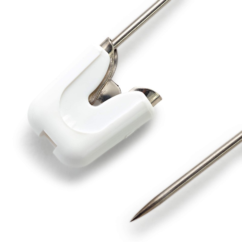 Prym Nappy Pins, Metal, White, 55 mm (4 pins)