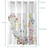 Shellspace No Hook 3 in 1 Shower Curtain with Snap