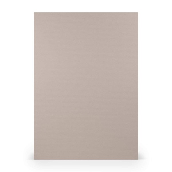 PAPERADO 50 x Coloured Paper DIN A4 - Taupe Ribbed Light Brown Mud Grey 160 g/m² Paper Sheets - Craft Paper in 29.7 x 21 cm Painting, Crafts & Printing