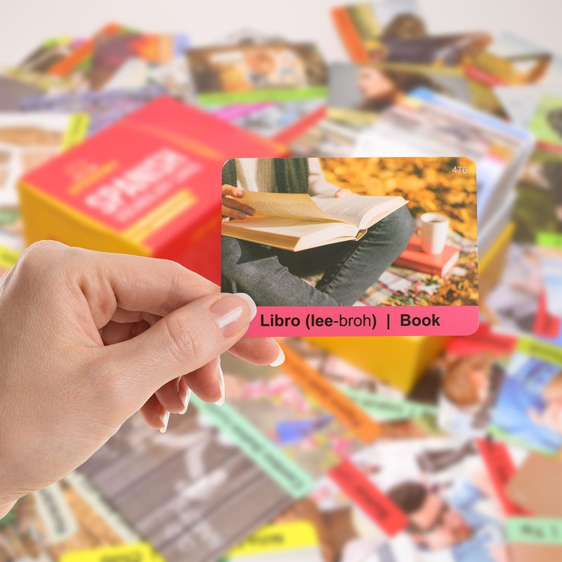 Spanish Vocabulary Flash Cards for Kids & Adults Beginners –