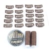 50pcs Hair Extension Clips Stainless Steel Snap Clips for Hair