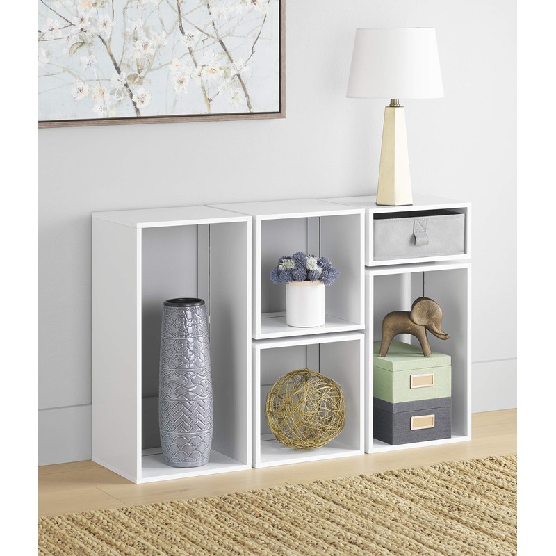Whitmor Clip & Cube 5-Piece Organizer, White