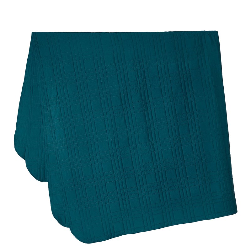 Chezmoi Collection Kingston King Size Bedspread Set, 3-Piece Teal Oversized