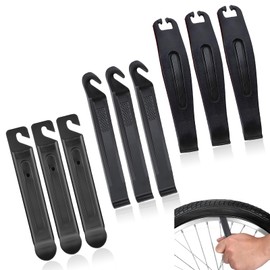 Pack of 9 Bicycle Tyre Levers, Small and Portable, Plastic Material, Suitable for Repairing Bicycle Tyres (Black)