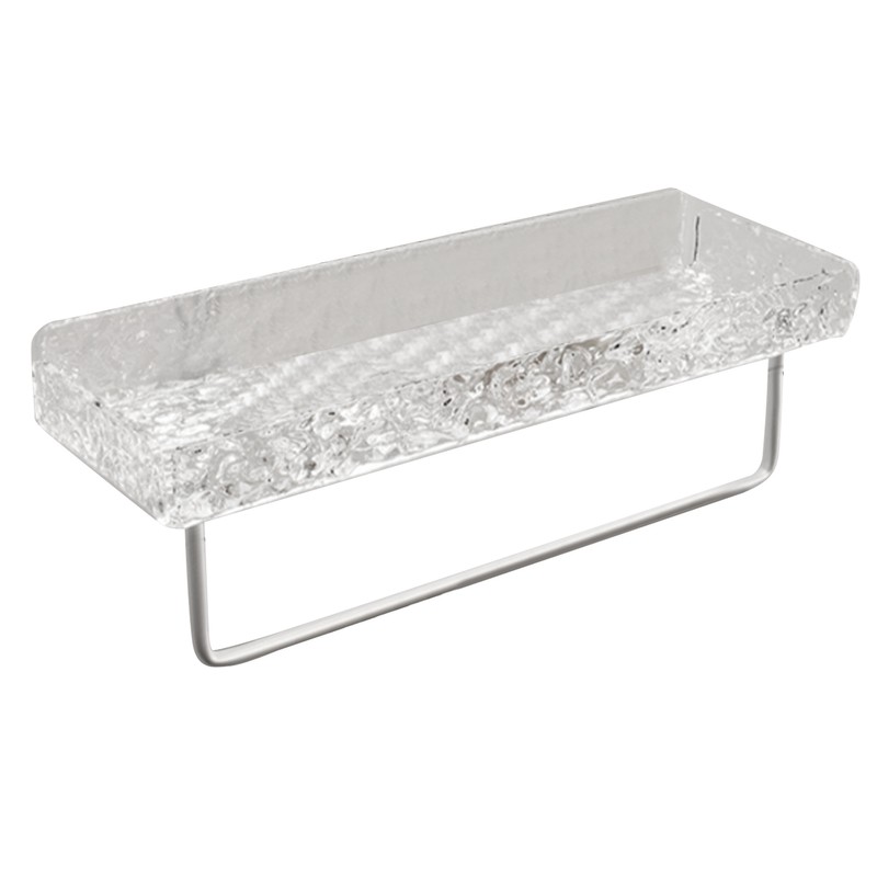 Acrylic Bathroom Shelves Light Luxury Modern Clear Stone Pattern Punch