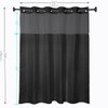 goodbath Ringless Shower Curtain, Waffle Shower Curtains for Bathroom,Mesh Top