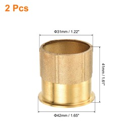 sourcing map 2 Set 1.22 Inch O-Ring Faucet Locking Nut, Female Locknut for Plumbing, Nut Pipe Fitting, Washer Fasteners