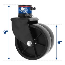 6-Inch Boat Trailer Jack Wheel – Heavy-Duty 2000LBS Replacement Caster Wheel with Axle Bolts & Nuts (Fits 1 or 2 Wheels)