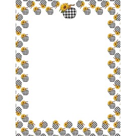 Great Papers! Sunny Plaid Pumpkin Letterhead, for Invitations, Announcements and Personal Messages, Printer Friendly 8.5" x 11", 50 Pack (2023033)