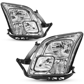 Headlights Assembly Compatible With 2006-2009 Ford Fusion OE Style Replacement Headlamp, Driver and Passenger Side,Pair Chrome 06-09 Fusion Head Light