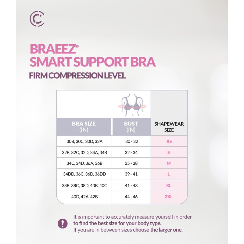 CURVEEZ Post-Surgery Front Closure Wireless Bra, Compression Shapewear Top with