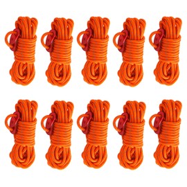 Reflective Tent Guy Ropes, 10 PCS Tent Guide Rope Cord, 4M Long Camping Guy Lines 4mm Light-Weight Ropes Cord Tent Guide Lines for Camping