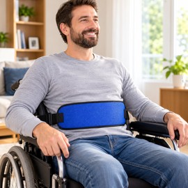 Adjustable Wheelchair Seat Belt for Secure Seating – Quick-Release Lap Restraint Strap for Wheelchairs and Chairs