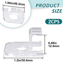 DC,CLISENCE 2 Pcs Shade Pulls, Levolor Blinds Parts, Clear