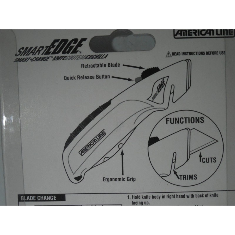 americaline America line smart edge boxcutter, comes with 3 blades