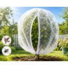 2-Pack White PE Garden Netting with Drawstring, Protective Mesh Covers