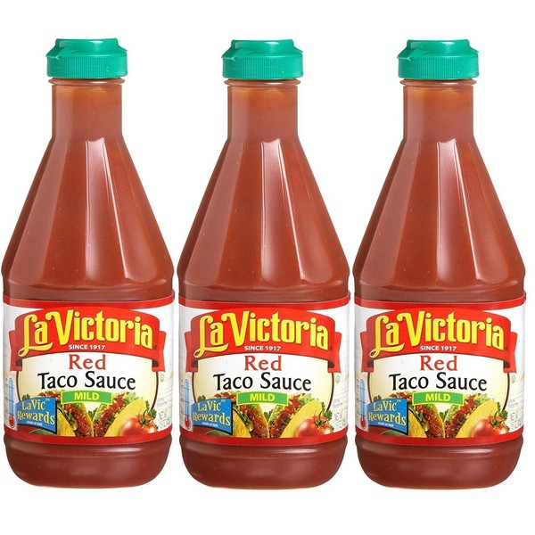 La Victoria Red Taco Sauce Mild, 15 oz. (Pack of 3)