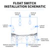FOCMKEAS Stainless Steel Float Switch Water Level Sensor Side Mounted