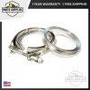 Aftermarket Downpipe Flange and Clamp 4" Stainless for 6.0L Ford