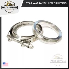Aftermarket Downpipe Flange and Clamp 4" Stainless for 6.0L Ford Powerstroke Turbo 2003-2010