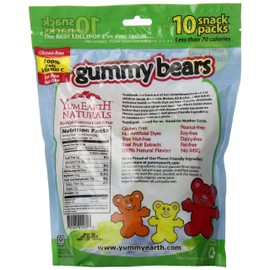 YumEarth Natural Gummy Bears, 10 Count, net wt. 7oz (Packaging May Vary)