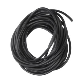 PATIKIL Silicone Foam Seal Strip, 10M(32.8Ft) 4mm(0.16") Dia Round High Density Solid Sponge Rubber Weather Stripping Cord for Sealing Gap Blocker Insulation, Black