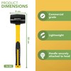BLOSTM Heavy Duty Rubber Mallet - Ideal 16oz. Solid Rubber