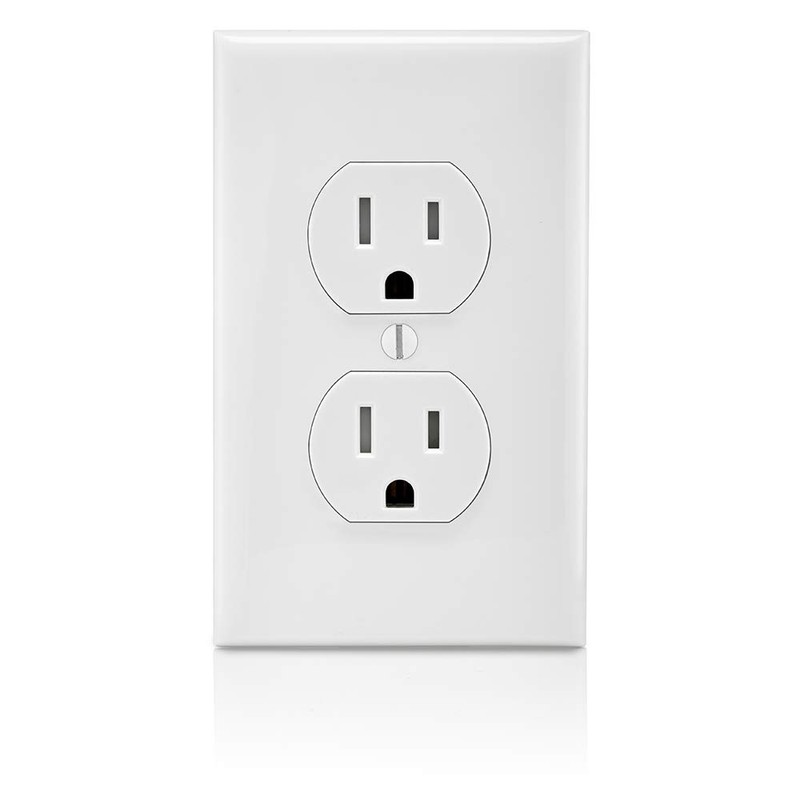 Leviton 15 Amp 125 Volt Tamper Resistant Duplex Receptacle, 10