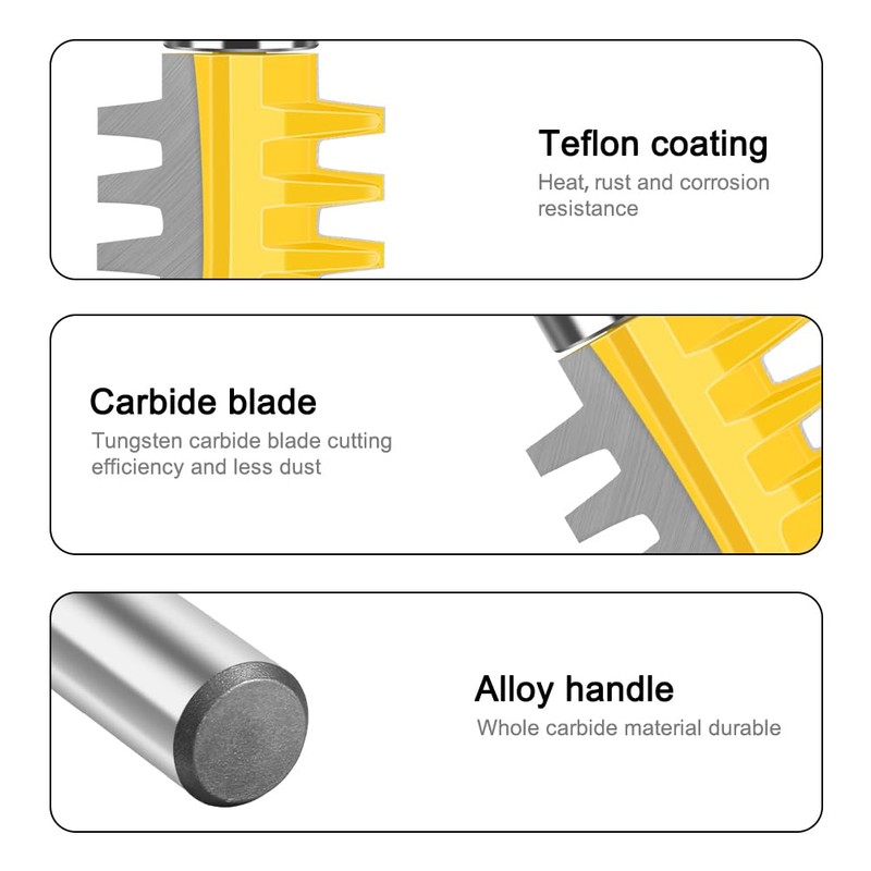 JGZUI Finger Joint Router Bit 1/2‘’ Shank, Reversible Finger Joint