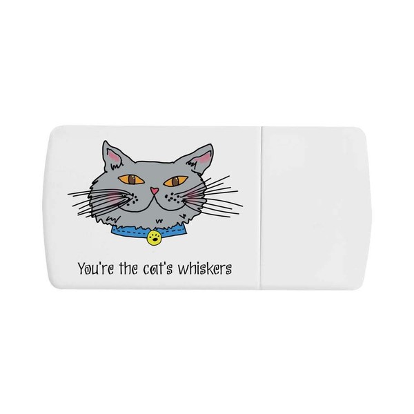 'You're The Cat's Whiskers' Pill Box with Tablet Splitter (PI00034102)