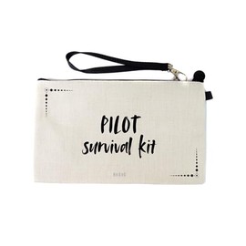 Gifts or Presents for Pilots, Pilot Survival Kit, Novelty Bag for Cosmetic Makup Bags, Pencil Case, Travel Organiser Zipper Pouch - cb1823