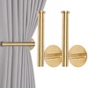 Groleca 2 Pack Curtain Holdbacks No Drill Self-Adhesive/Screw-in Curtain Tiebacks