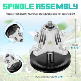 (2 Pack) Mower Deck Spindle Assembly for 618-06976A 918-06976A Cub Cadet XT1-LT42 XT2-LX42 XT2-LX42 MTD 131PA1ZS099 13AXA1KS099 with 42" Deck