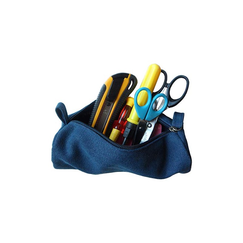 Bolsa de lápices portátil de lona pesada y práctica funda